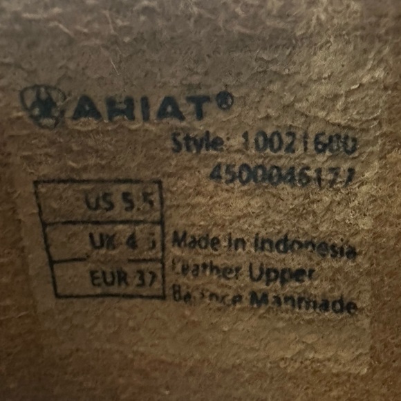 Ariat Brown Teal Inlay with Embroidered Western Cowboy Boots Women's Size 5.5 - Picture 10 of 10